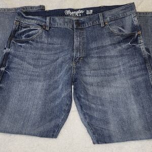 Wrangler Retro 77MWZGL Slim Boot Jeans Mens 38x32 Blue Stretch Western